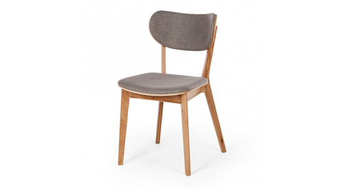 Zurich Dining Chair Natural Oak Light Grey